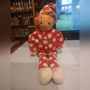 Rare vintage 1950s Mister Bemco advertising mascot doll with plastic face